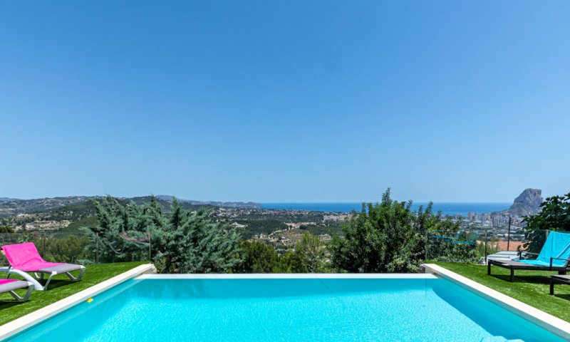 Spanien Costa Blanca Ferienhaus in Calpe mit Meerblick und privatem Pool zu verkaufen